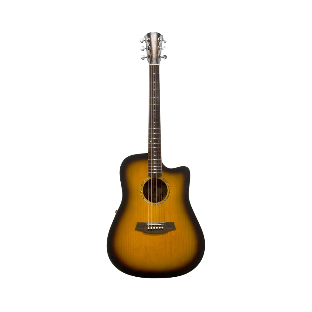 Cole Clark Studio Dreadnought Solid Bunya Top w/Solid Queensland Maple Back & Sides Acoustic-Electric Guitar - Sunburst