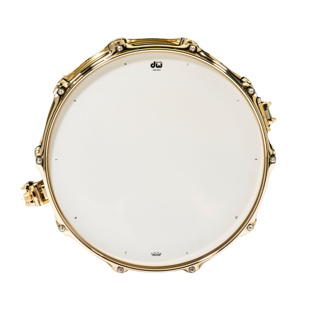 DW Collectors Series 14x6.5  Bell Brass Snare Drum w/Gold Hardware - DRVN6514SPG