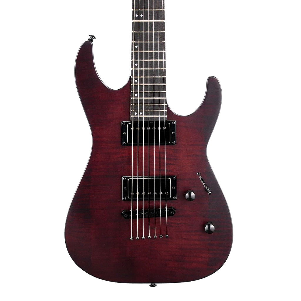 ESP - LTD M-207DX Baritone 7-String Electric Guitar - Crimson Satin