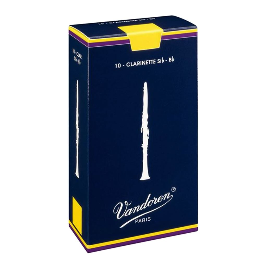 Vandoren Traditional B-Flat Clarinet Reeds Grade 2.5 - Box of 10