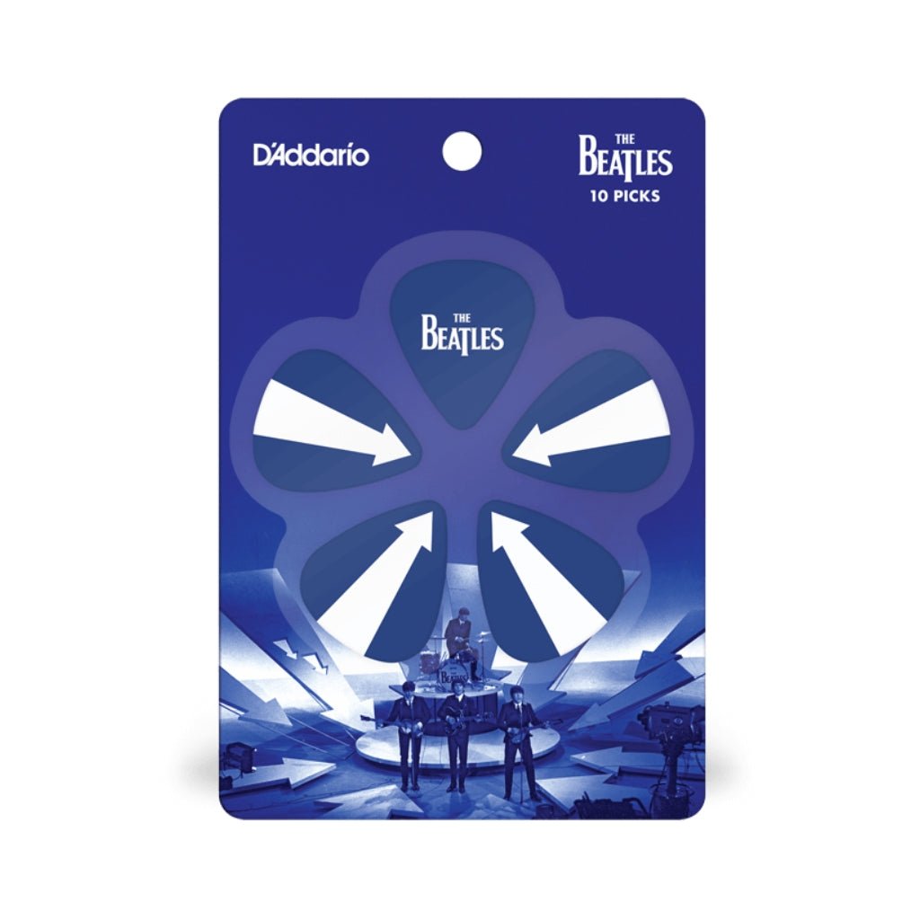 D'Addario Beatles 1964 Tour Ed Sullivan Stage Guitar Picks, Medium Gauge (.70mm) 10-Pack Guitar Picks Sky Music