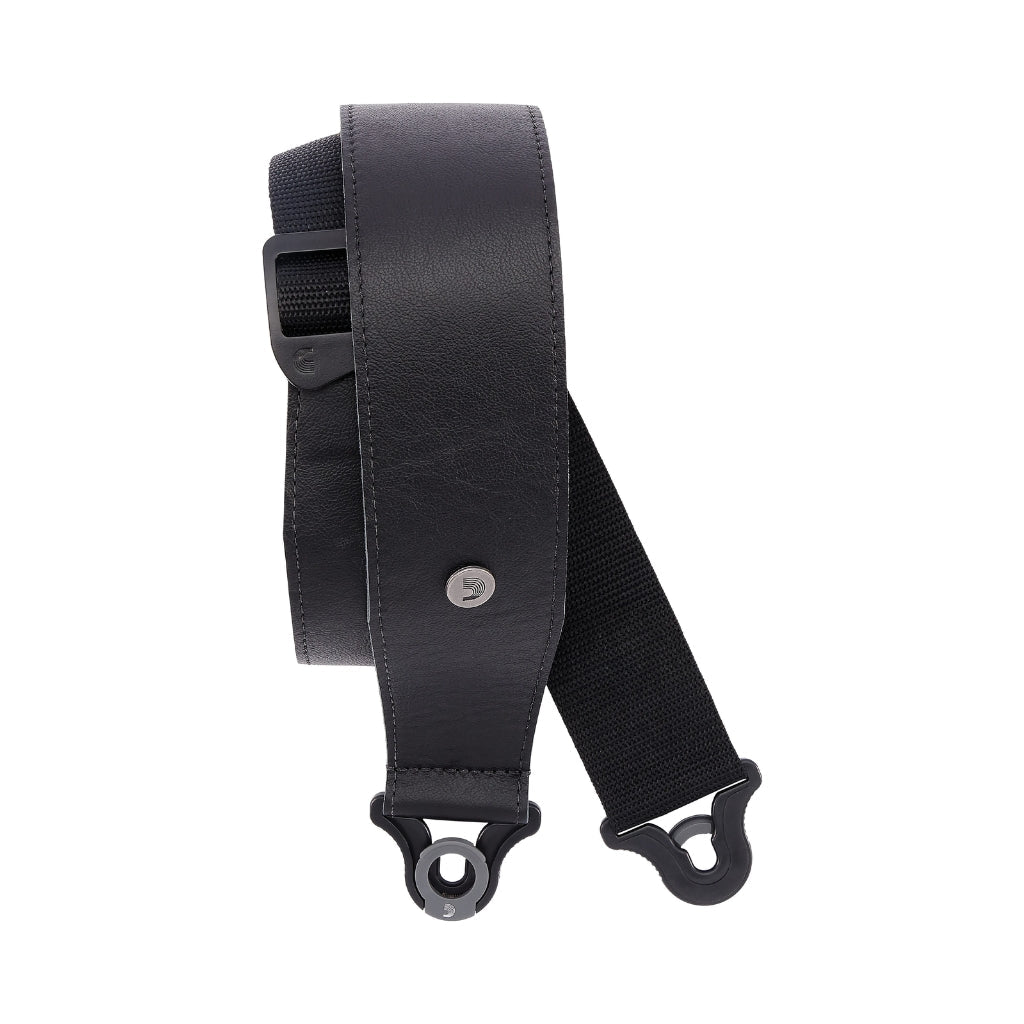 D'Addario Comfort Leather Auto Lock Guitar Strap - Black Guitar Straps Sky Music