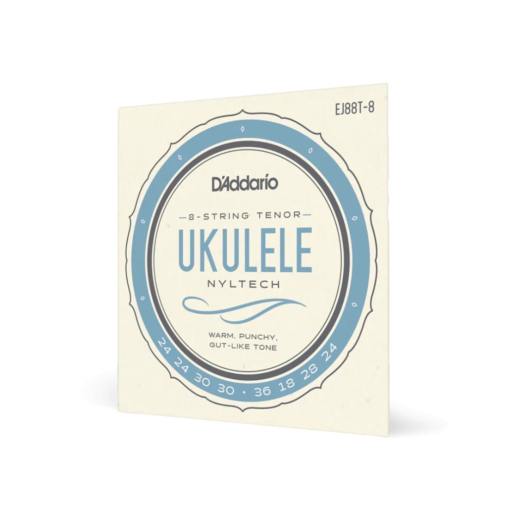 D'Addario EJ88T-8 Nyltech 8-String Tenor Ukulele Strings Fretted Instrument Strings Sky Music