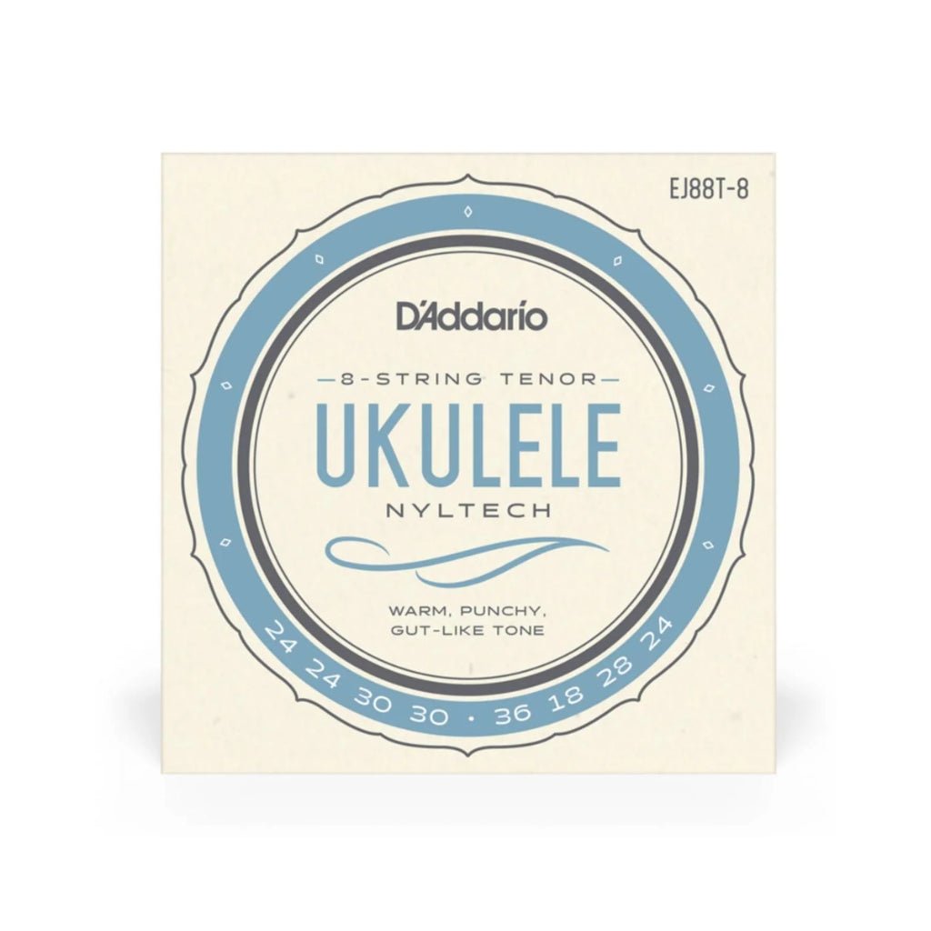 D'Addario EJ88T-8 Nyltech 8-String Tenor Ukulele Strings Fretted Instrument Strings Sky Music