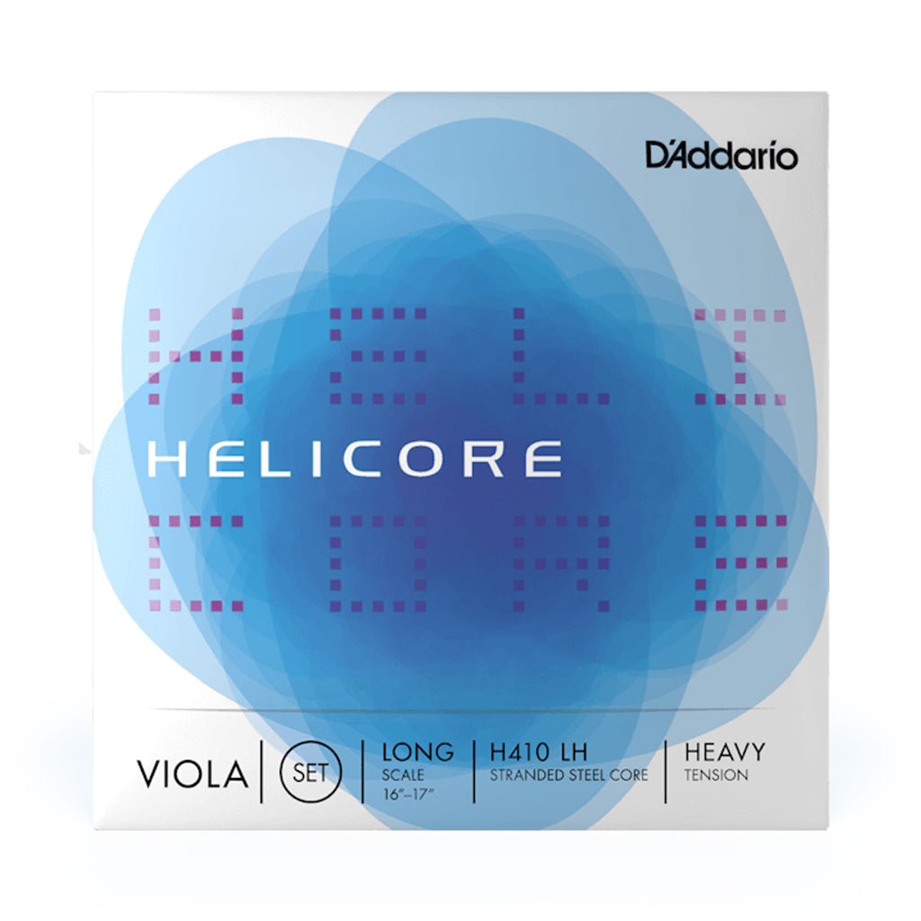 D'Addario Helicore Viola String Set Long Scale Heavy Tension Bowed Instrument Strings Sky Music