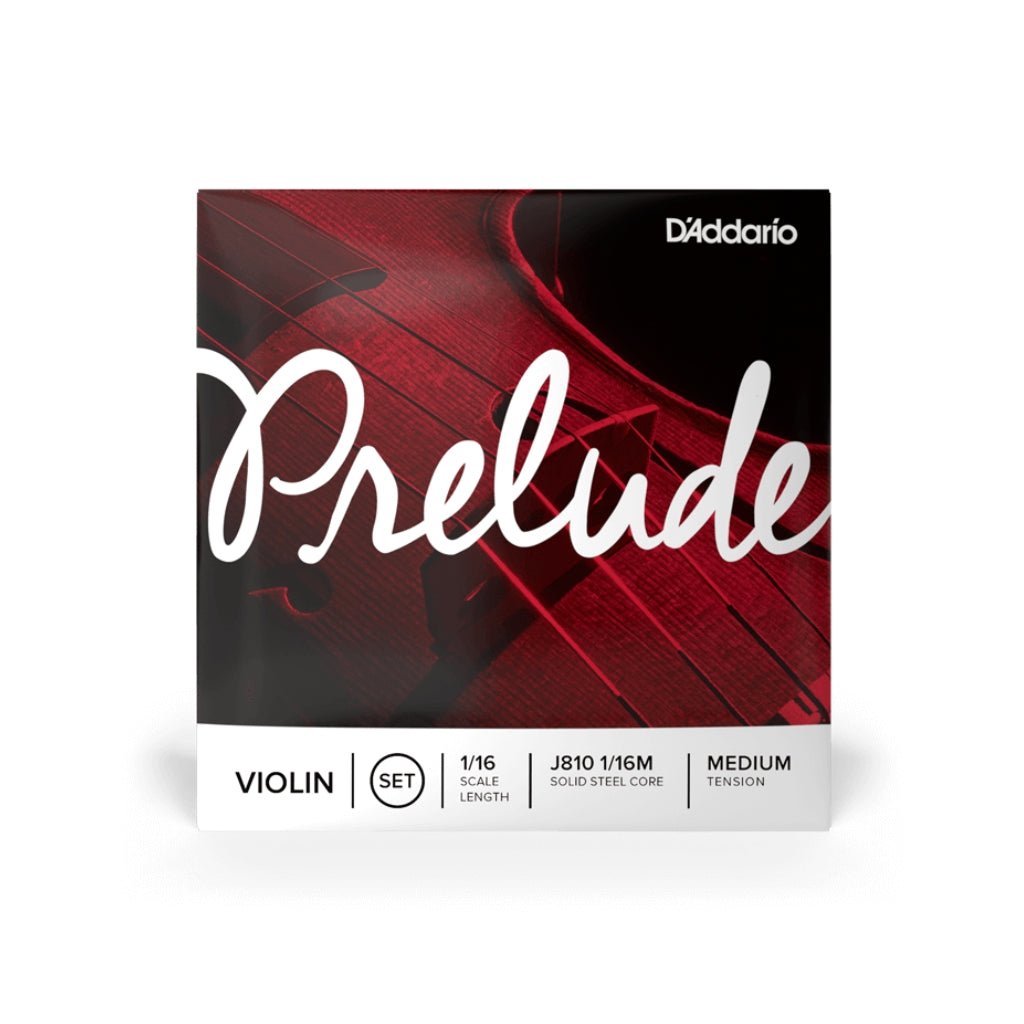 D'Addario J810 Prelude Violin String Set - 1/16 Scale, Medium Tension Orchestral Strings Sky Music