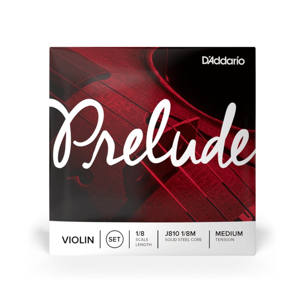 D'Addario J810 Prelude Violin String Set - 1/8 Scale, Medium Tension Orchestral Strings Sky Music
