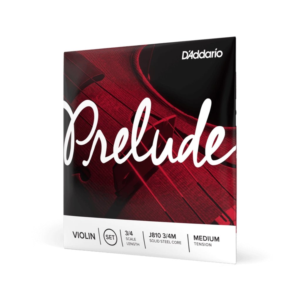 D'Addario J810 Prelude Violin String Set - 3/4 Scale, Medium Tension Orchestral Strings Sky Music