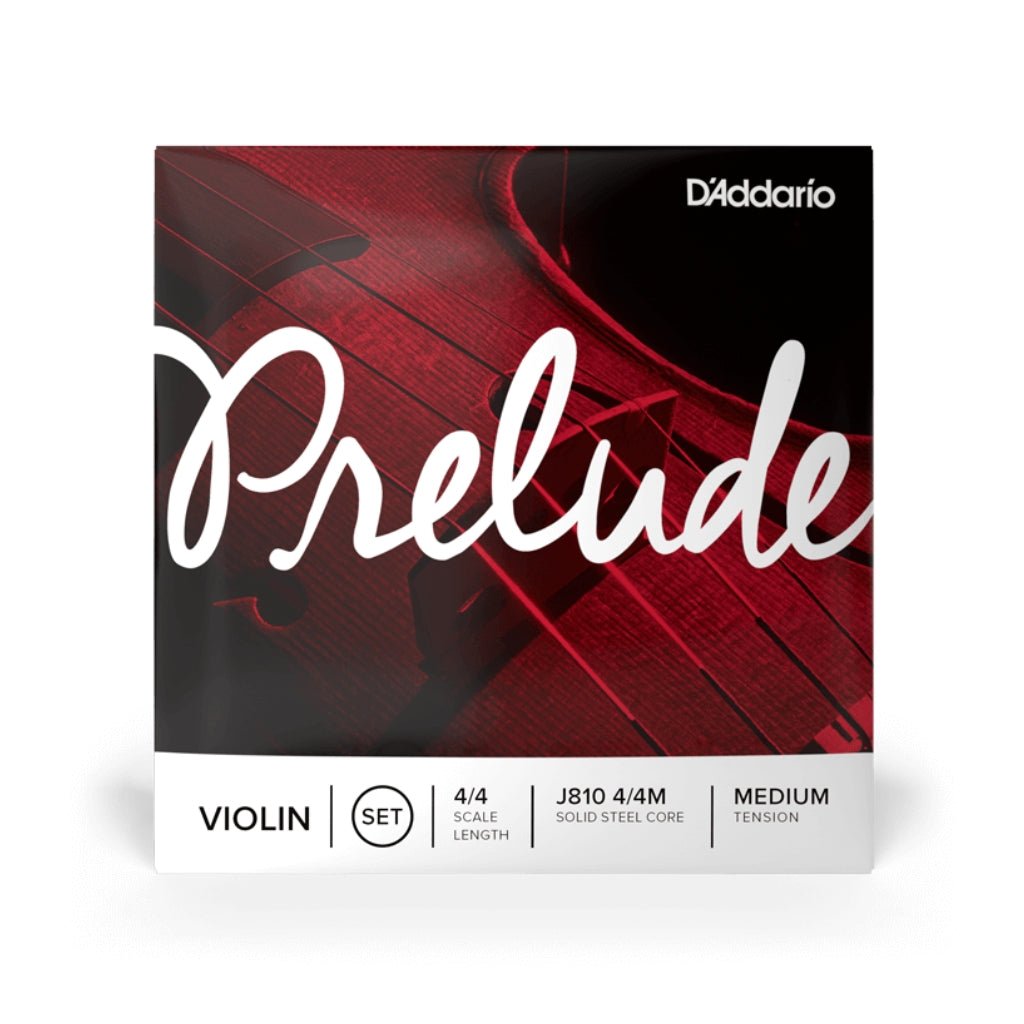 D'Addario J810 Prelude Violin String Set - 4/4 Scale, Medium Tension Orchestral Strings Sky Music
