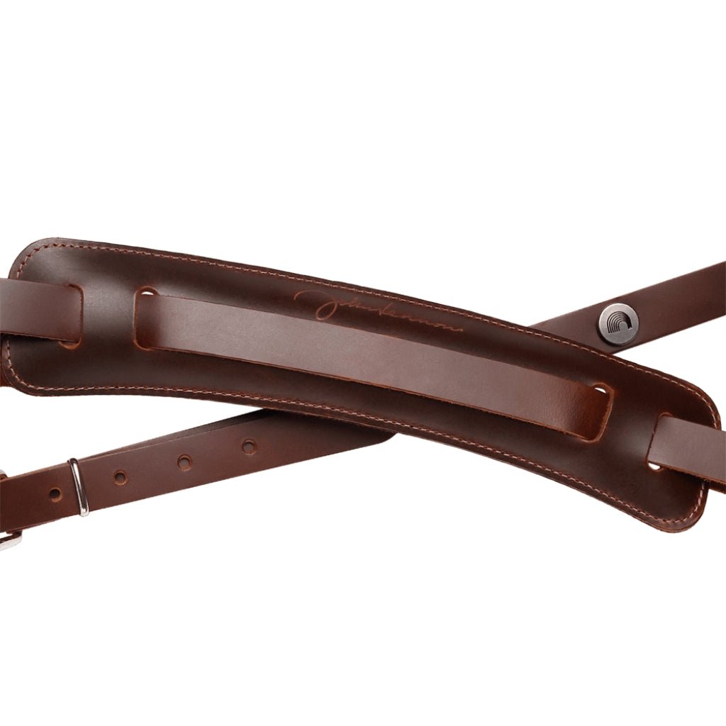 D'Addario John Lennon Signature Strap - Brown Leather w/Pad Guitar Straps Sky Music