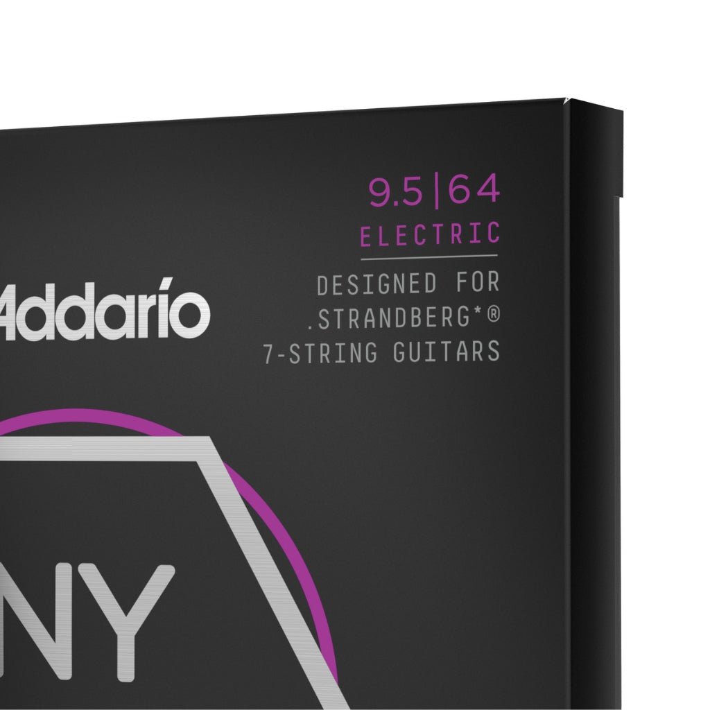D'Addario NYXL09564SB NYXL Nickel Wound Electric Guitar Strings - .0095-.064 Custom Light 7-string Guitar Strings Sky Music