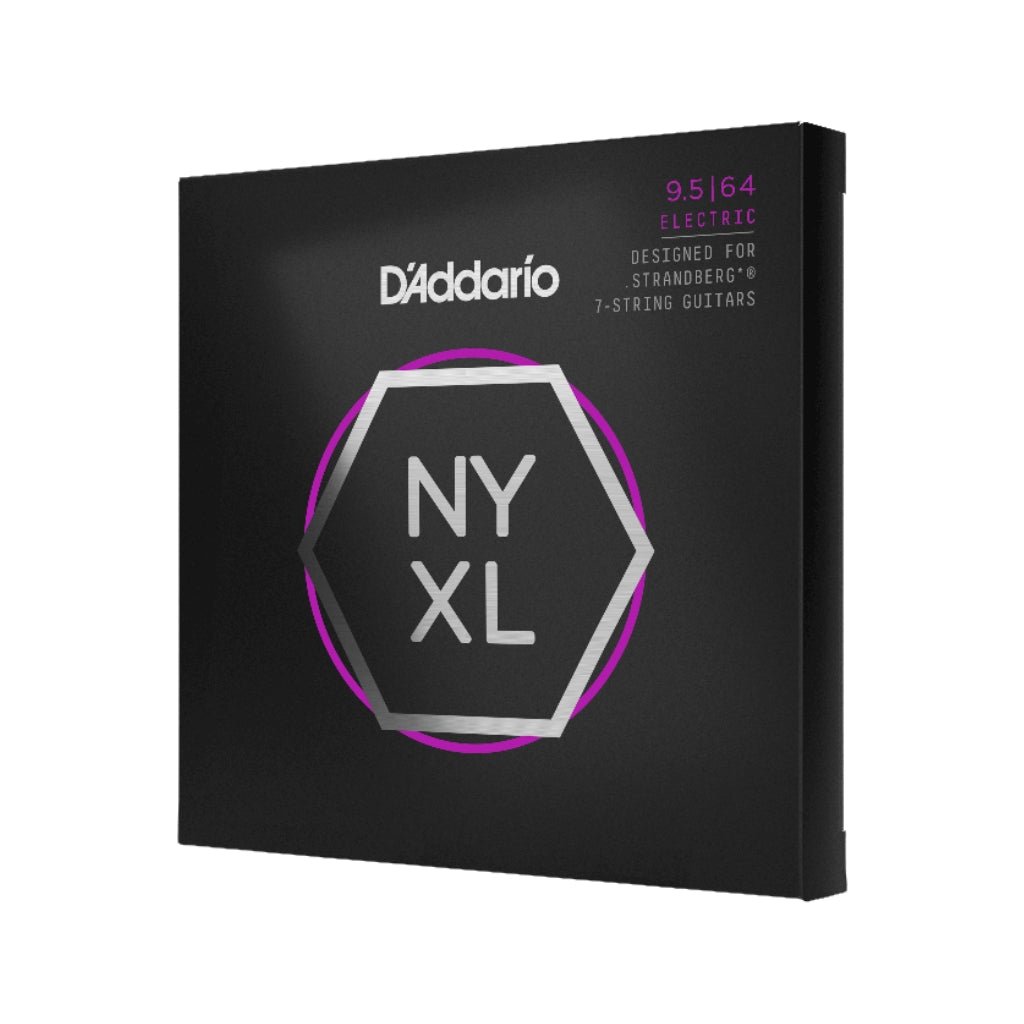 D'Addario NYXL09564SB NYXL Nickel Wound Electric Guitar Strings - .0095-.064 Custom Light 7-string Guitar Strings Sky Music