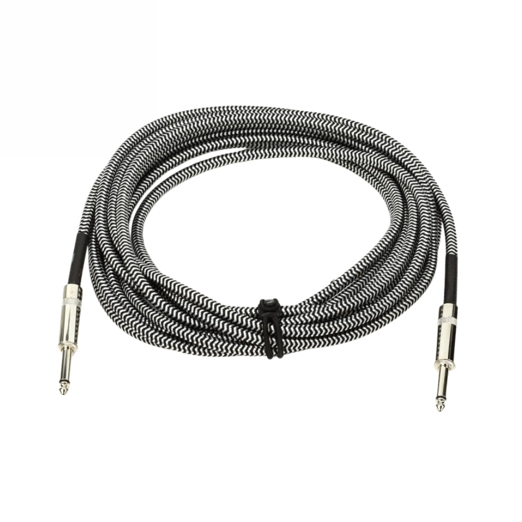 D'Addario PW-BG-20BG Braided Straight to Straight Instrument Cable - 20 foot, Grey Instrument Cables Sky Music