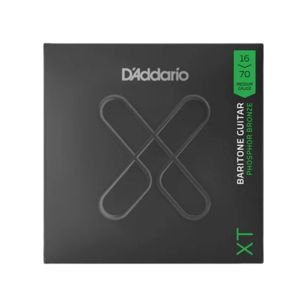 D'Addario XTAPB1670 XT Phosphor Bronze Coated Baritone Acoustic Guitar Strings - .016-.070 Medium Fretted Instrument Strings Sky Music