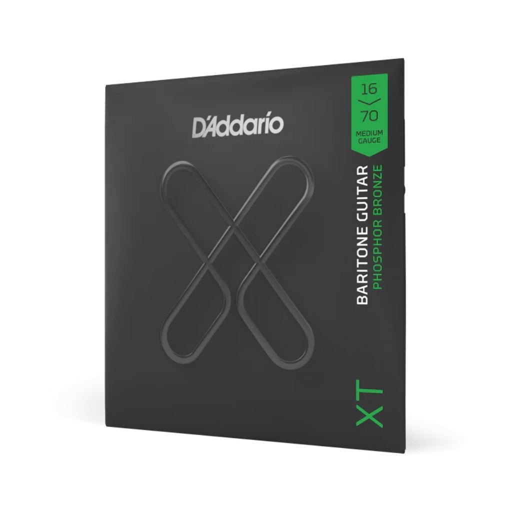D'Addario XTAPB1670 XT Phosphor Bronze Coated Baritone Acoustic Guitar Strings - .016-.070 Medium Fretted Instrument Strings Sky Music