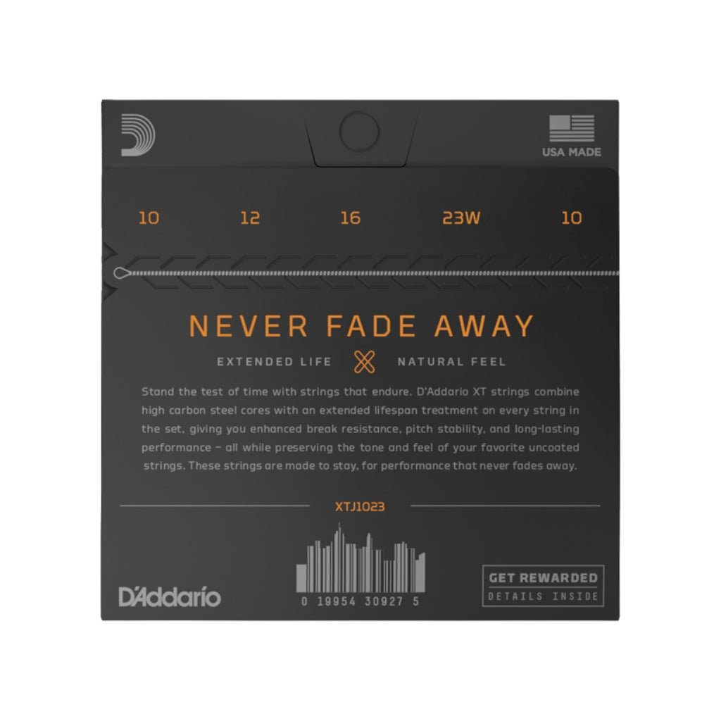 D'Addario XTJ1023 Banjo Strings XT 10-23 Medium Fretted Instrument Strings Sky Music
