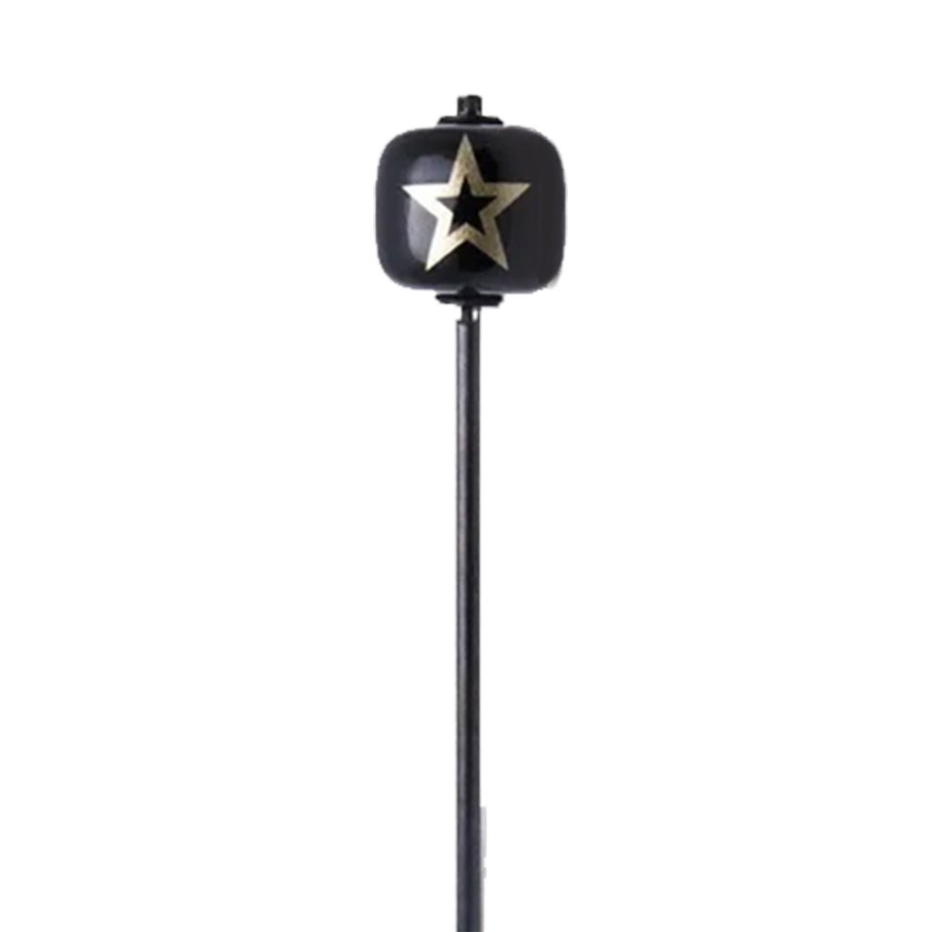 Danmar Bass Drum Beater - Black Wood Ball with Gold Star Drum Accessories Sky Music