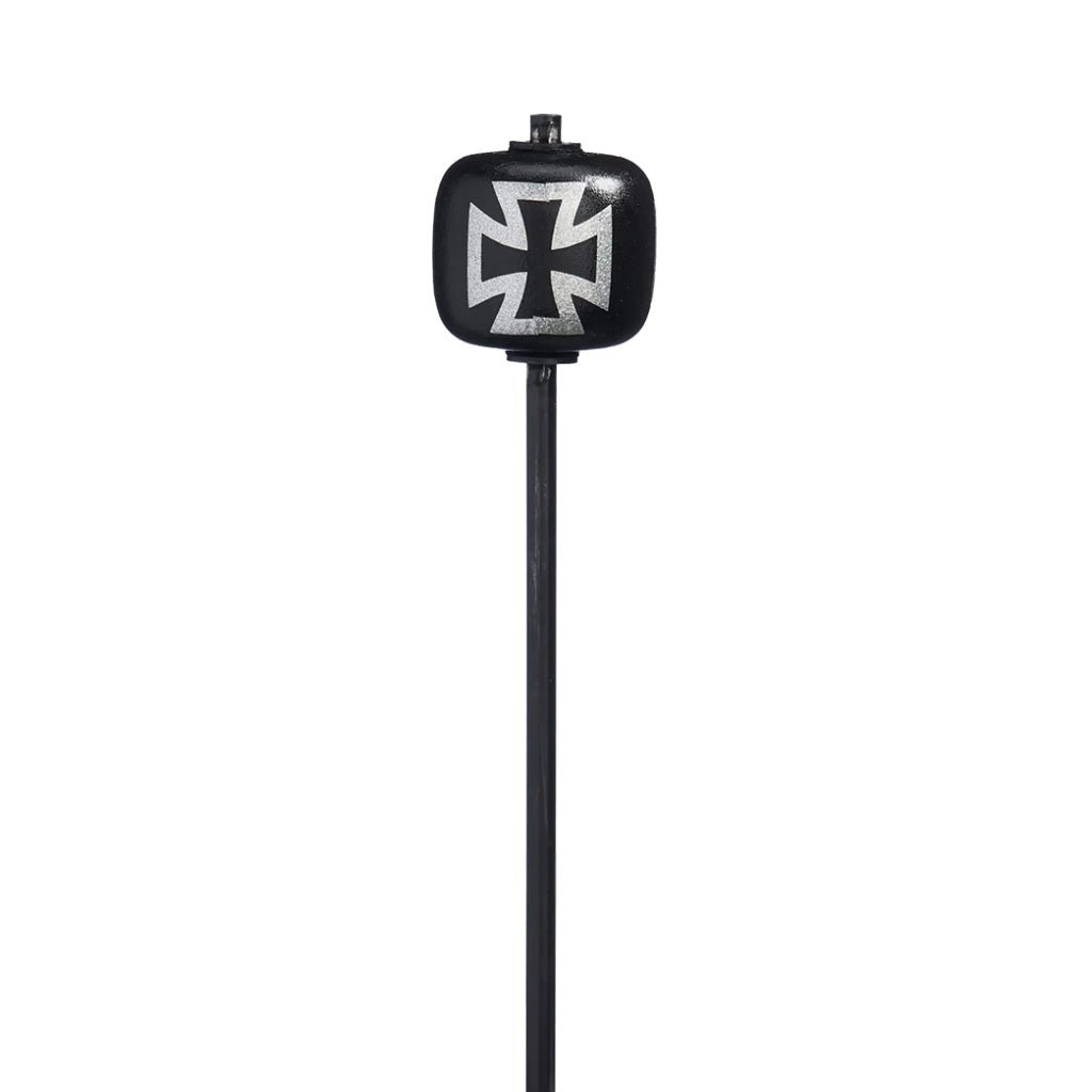 Danmar Bass Drum Beater - Black Wood Ball with Silver Iron Cross Drum Accessories Sky Music