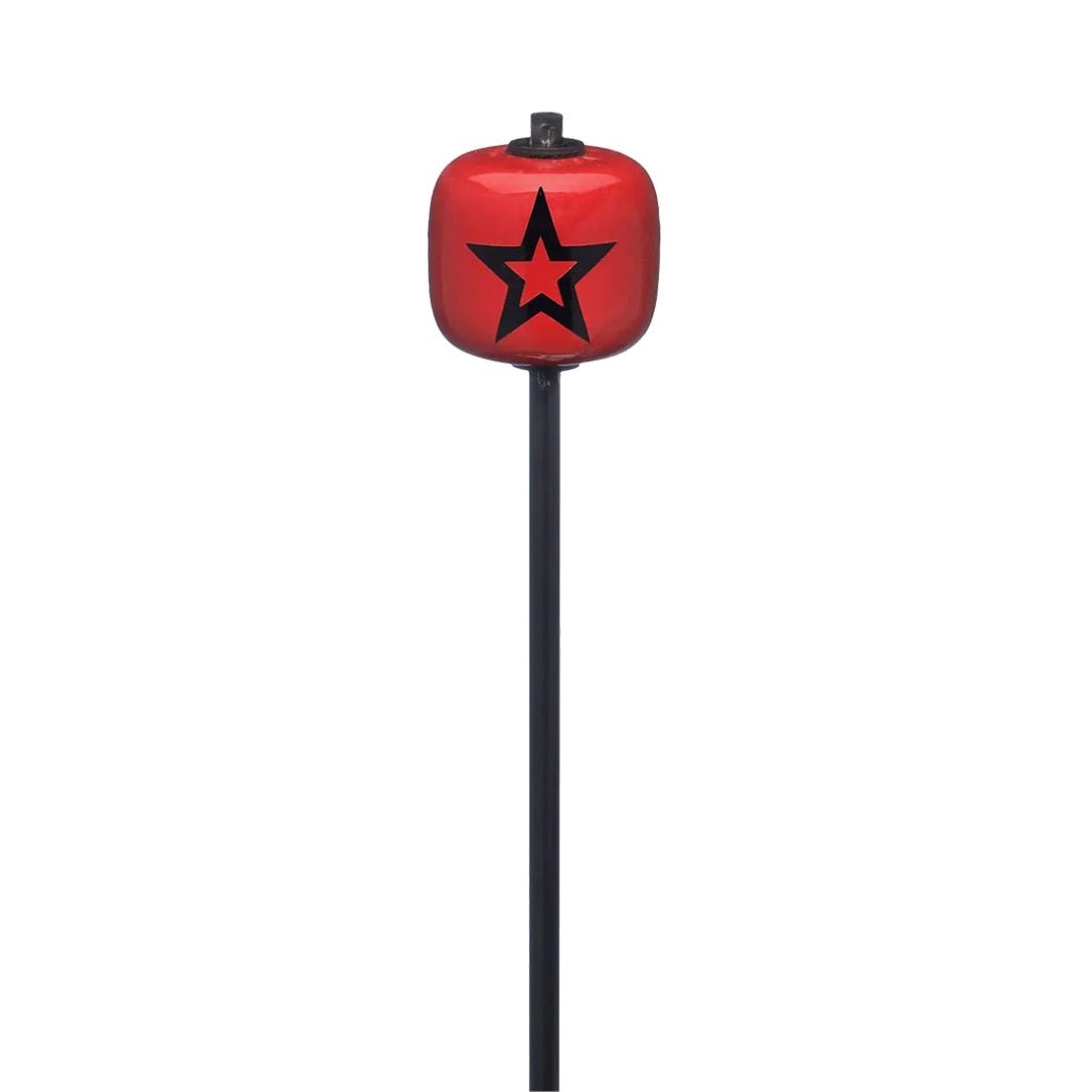 Danmar Bass Drum Beater - Red Wood Ball with Black Star Drum Accessories Sky Music