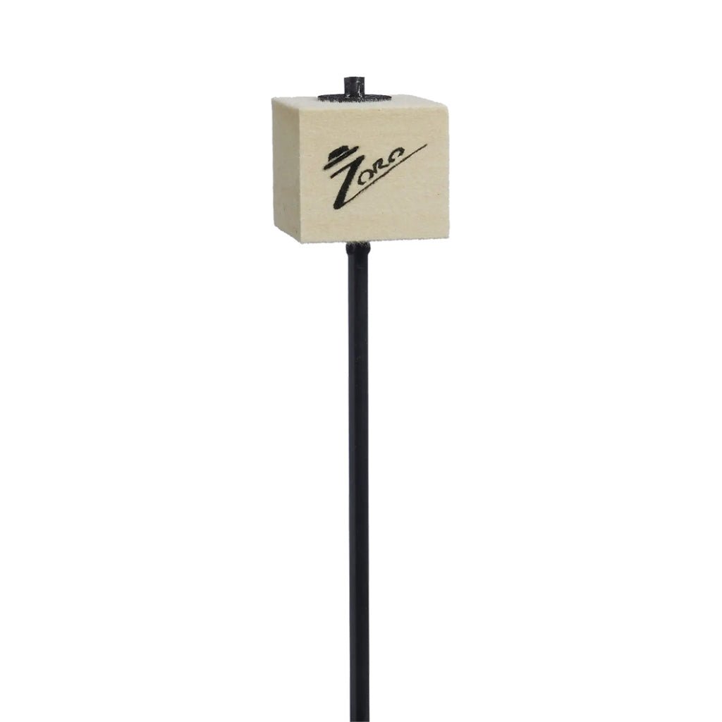 Danmar Bass Drum Beater - Zoro White Felt, Black Shaft Drum Accessories Sky Music