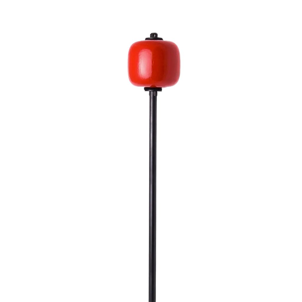 Danmar Hard Wood Black Shaft Long Bass Drum Beater - Red Drum Accessories Sky Music