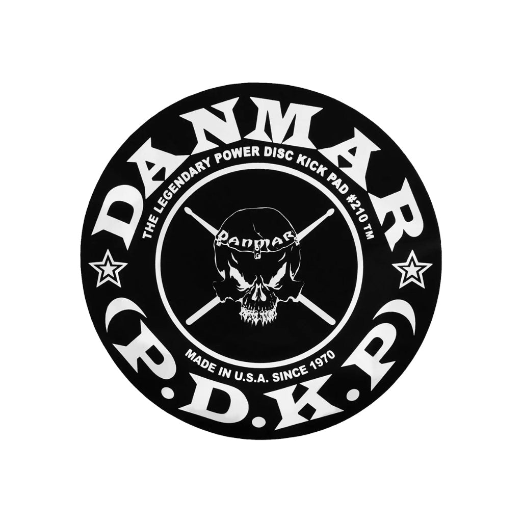 Danmar Single Power Disk Kick Pad - Skull Drum Accessories Sky Music