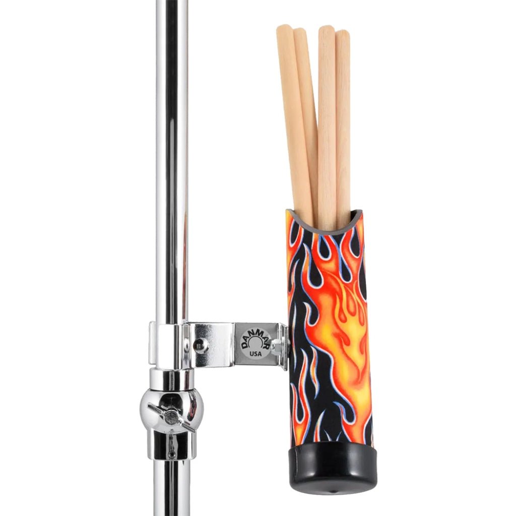 Danmar Stick Holder with Clamp - Flame Drum Accessories Sky Music