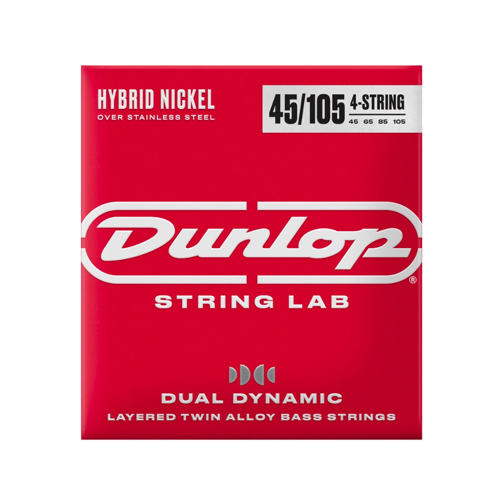 Dunlop - Hybrid Nickel Over Stainless Steel Bass Strings - 45-105