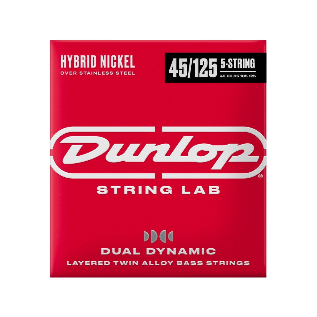 Dunlop - Hybrid Nickel Over Stainless Steel Bass Strings - 5 string 45-125