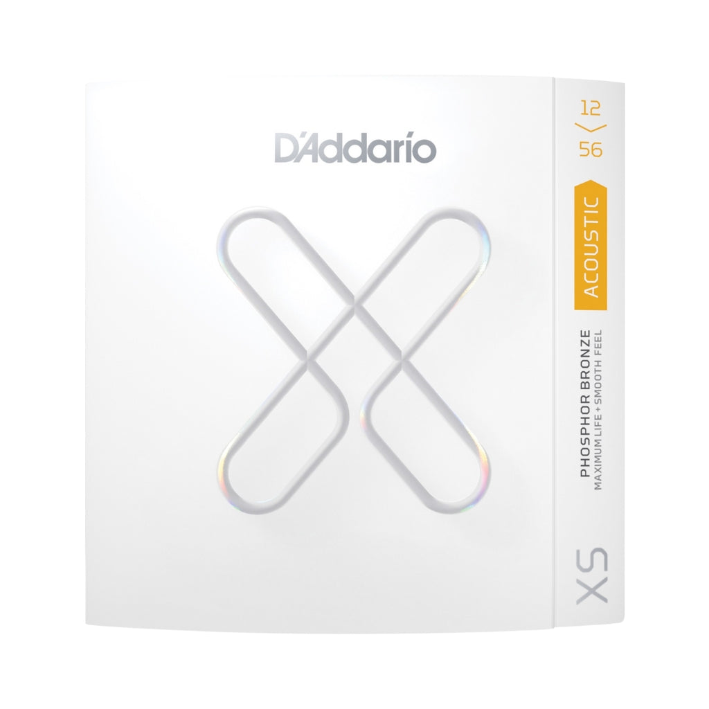 D'Addario - XSAPB1256 XS Phosphor Bronze Coated Acoustic Guitar Strings - .012-.056 Light Top/Medium Bottom