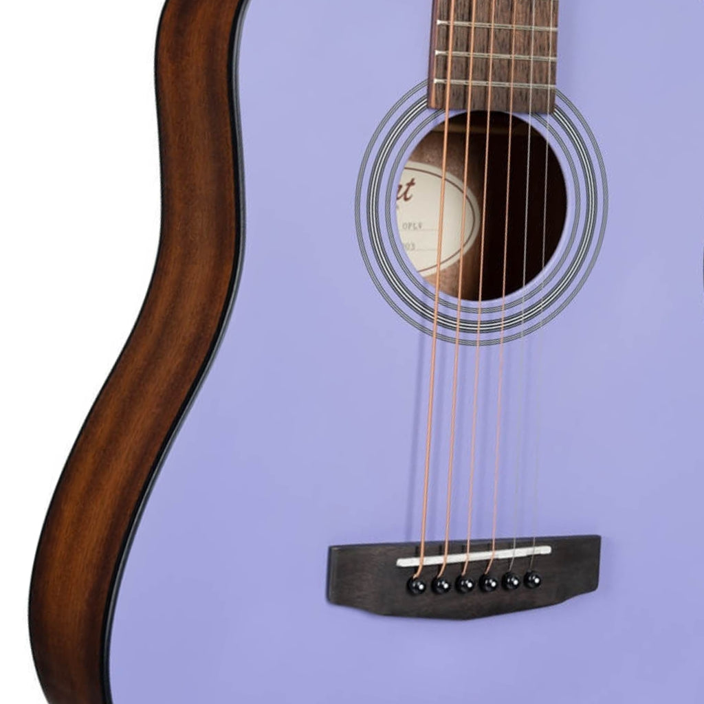Cort AD Mini 3/4 Dreadnought Acoustic Guitar w/Gig Bag - Open Pore Lavender body