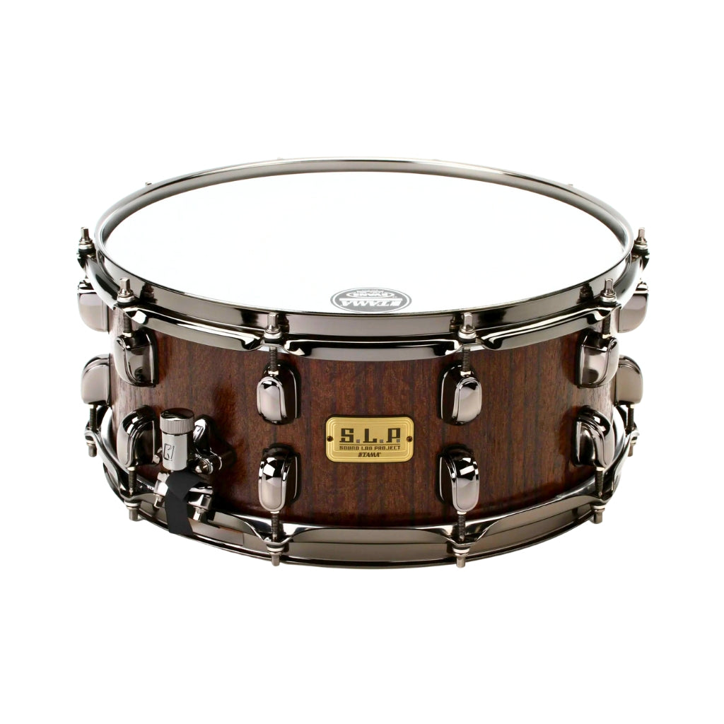 Tama - S.L.P. G-Bubinga Snare Drum - 6" x 14" - Satin Mocha Tigerwood