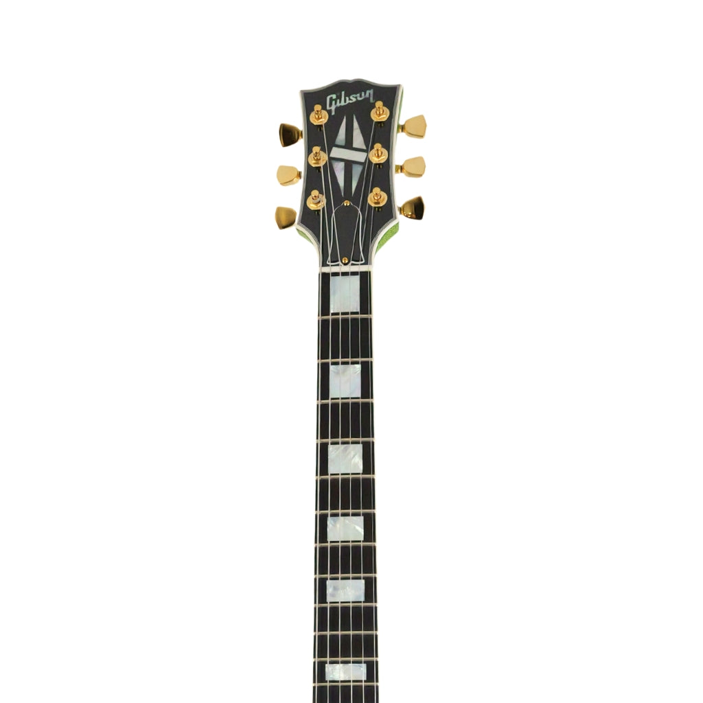 Gibson Custom Shop Les Paul Axcess Electric Guitar - Gecko Green Sparkle headstock