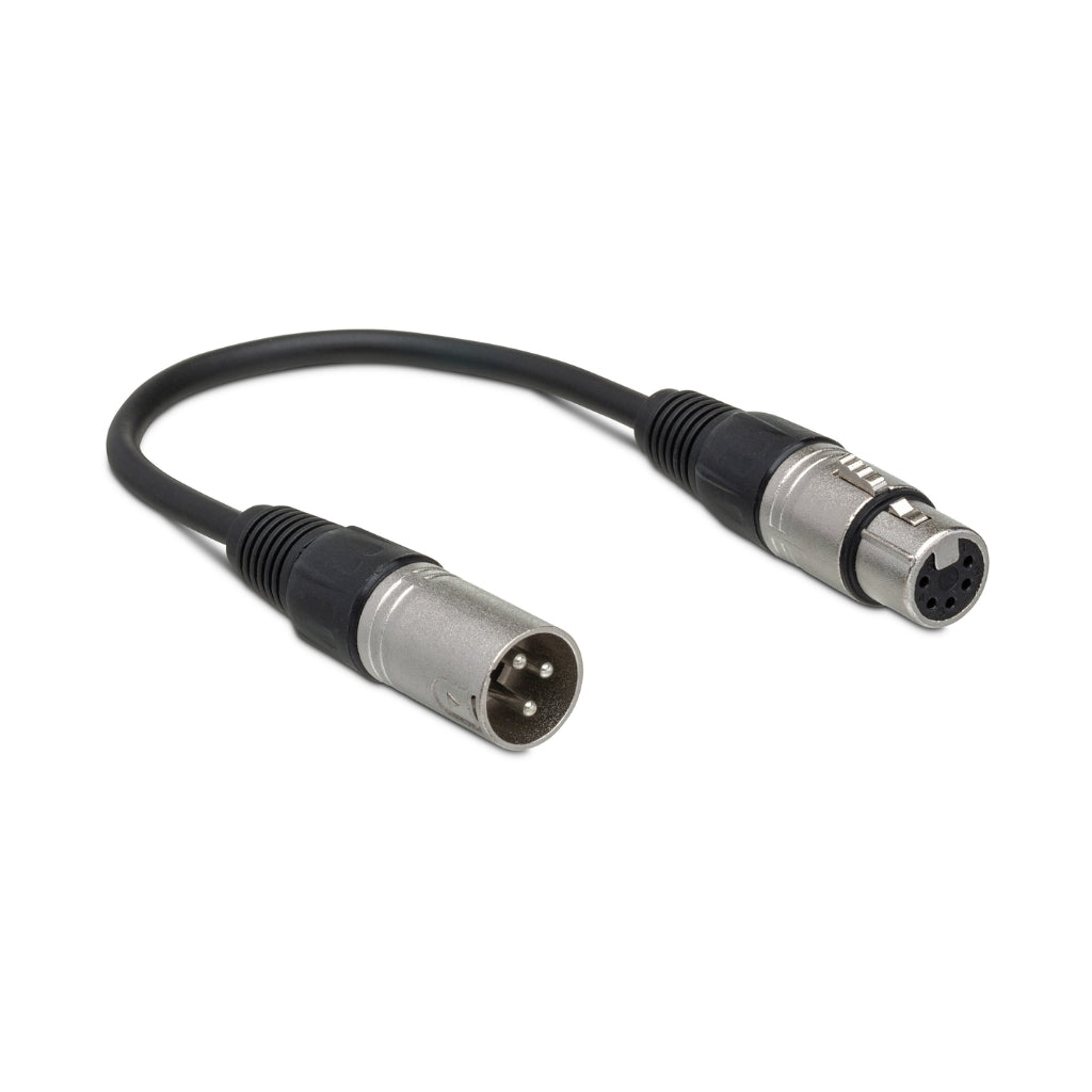 Hosa Technology - XLR3M to XLR5F - DMX512 Adaptor 6"