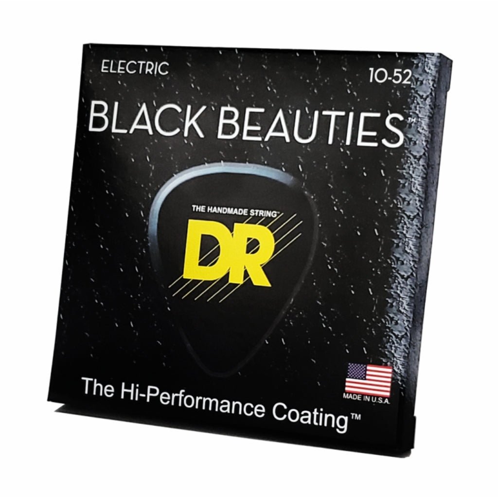 DR Black Beauties K3 Coated Electric Guitar Strings - Medium to Heavy 10-52 Guitar Strings Sky Music