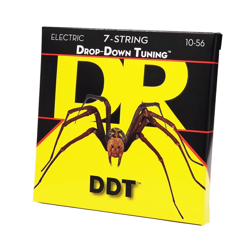 DR Drop-Down Tuning Nickel Plated Steel Electric Guitar Strings - 7-String Medium 10-56 Guitar Strings Sky Music