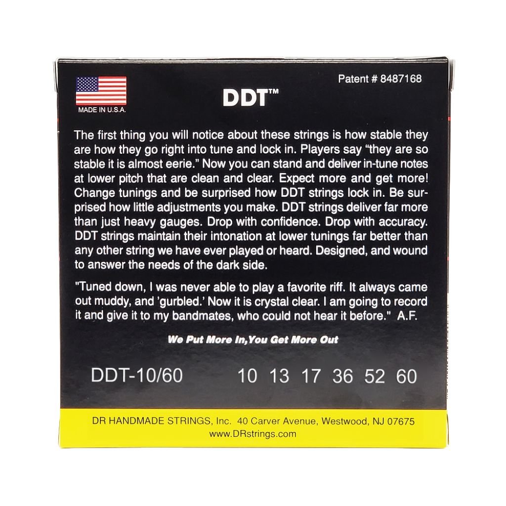 DR Drop-Down Tuning Nickel Plated Steel Electric Guitar Strings - Big to Heavier 10-60 Guitar Strings Sky Music
