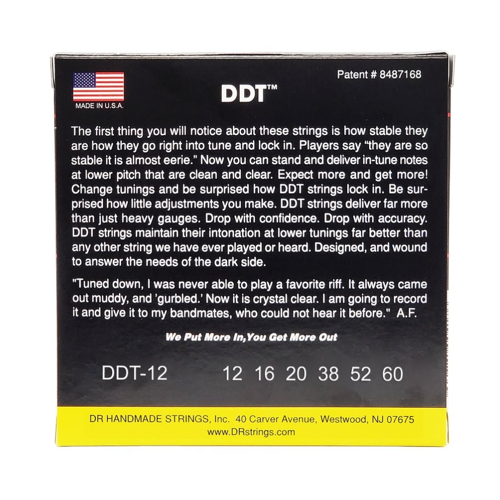 DR Drop-Down Tuning Nickel Plated Steel Electric Guitar Strings - Extra Heavy 12-60 Guitar Strings Sky Music