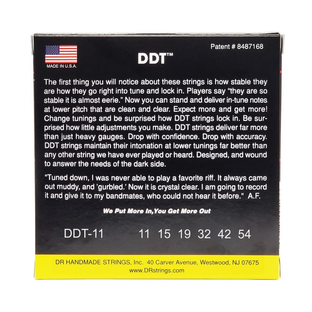 DR Drop-Down Tuning Nickel Plated Steel Electric Guitar Strings - Heavy 11-54 Guitar Strings Sky Music