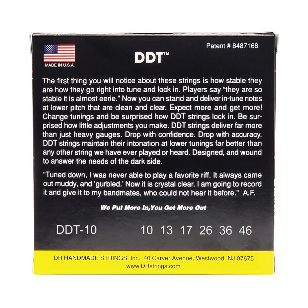 DR Drop-Down Tuning Nickel Plated Steel Electric Guitar Strings - Medium 10-46 Guitar Strings Sky Music