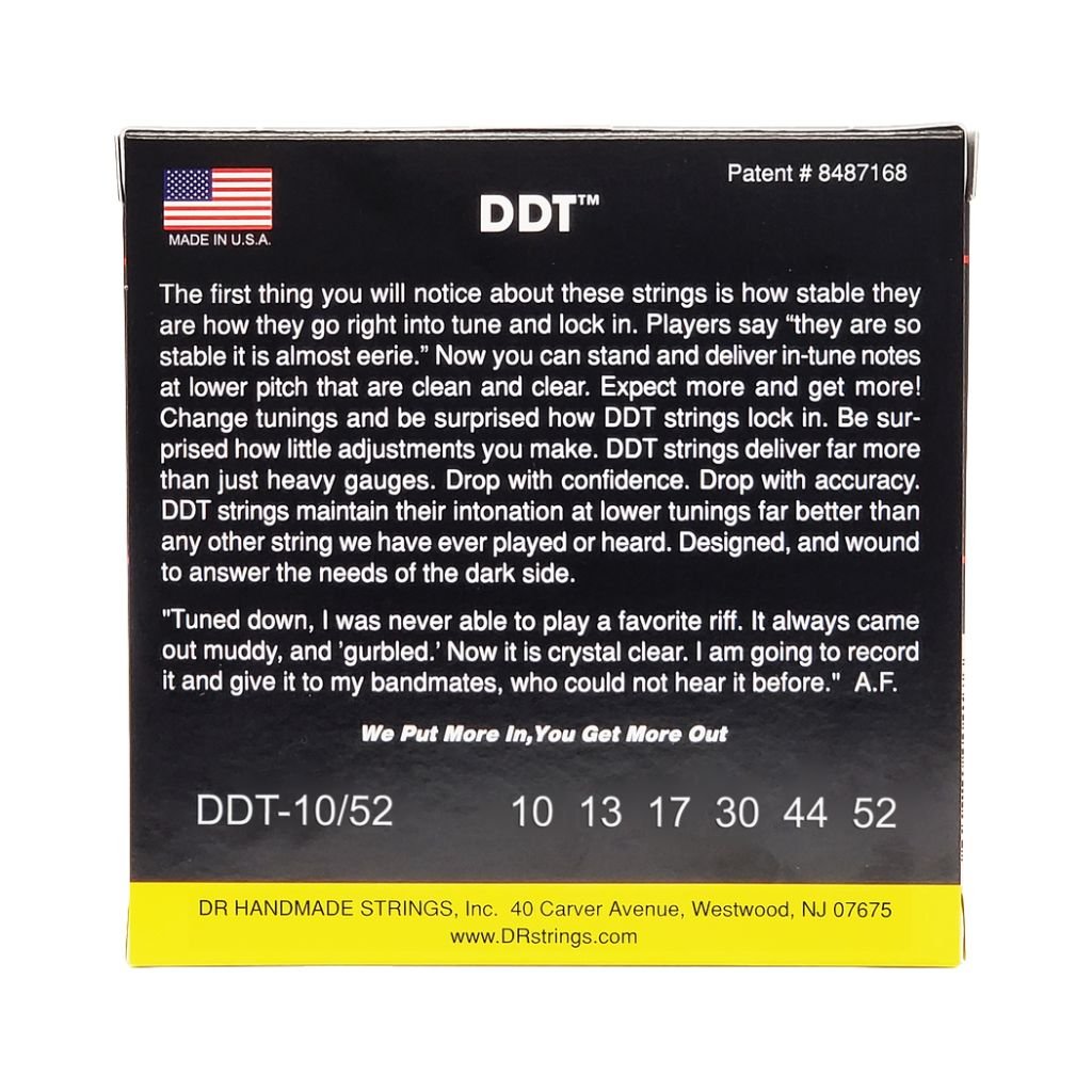 DR Drop-Down Tuning Nickel Plated Steel Electric Guitar Strings - Medium to Heavy 10-52 Guitar Strings Sky Music