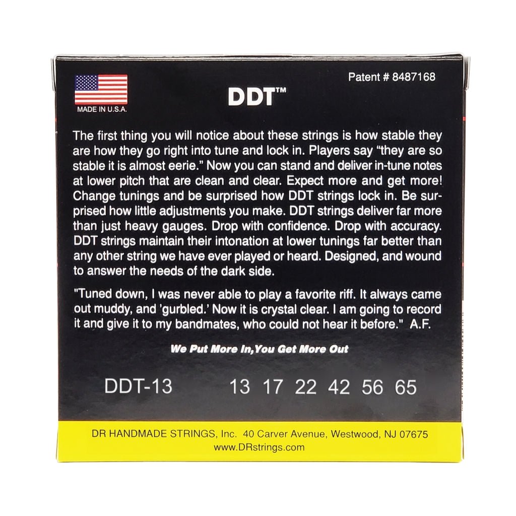 DR Drop-Down Tuning Nickel Plated Steel Electric Guitar Strings - Mega Heavy 13-65 Guitar Strings Sky Music