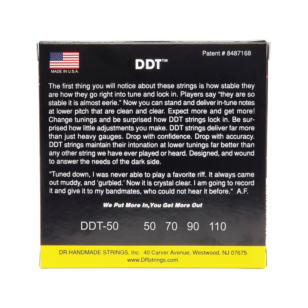 DR Drop-Down Tuning Stainless Steel Bass Guitar Strings - Heavy 50-110 Bass Strings Sky Music