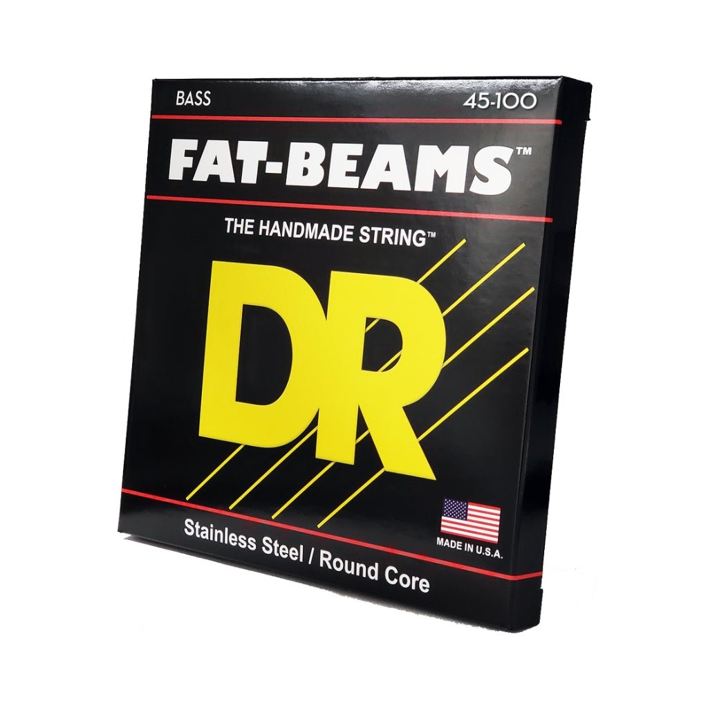 DR Fat-Beams Stainless Steel Bass Guitar Strings - Light to Medium 45-100 Guitar Strings Sky Music