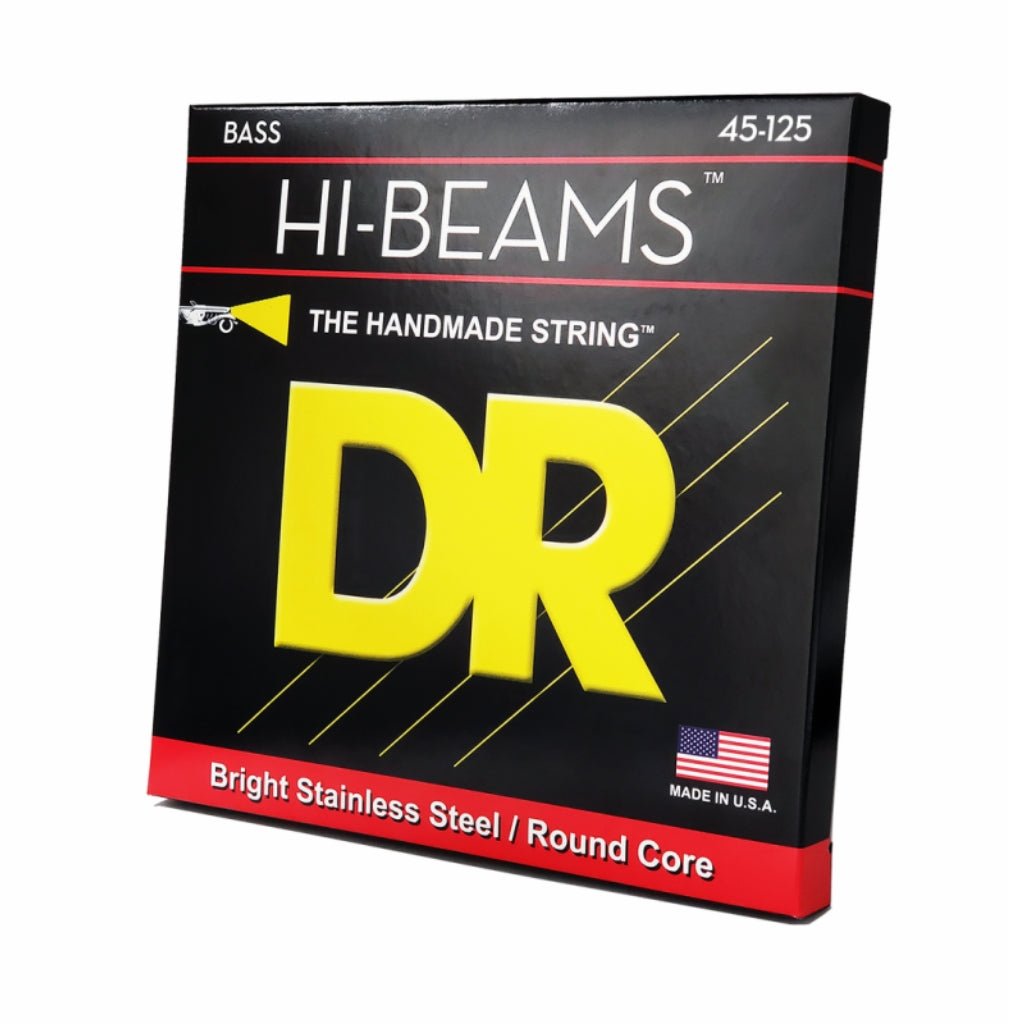 DR Hi-Beam Stainless Steel Bass Guitar Strings - 5-String Medium 45-125 Guitar Strings Sky Music