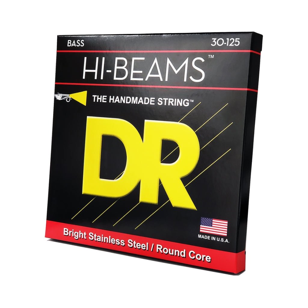 DR Hi-Beam Stainless Steel Bass Guitar Strings - 6-String Medium to Heavy 30-130 Guitar Strings Sky Music