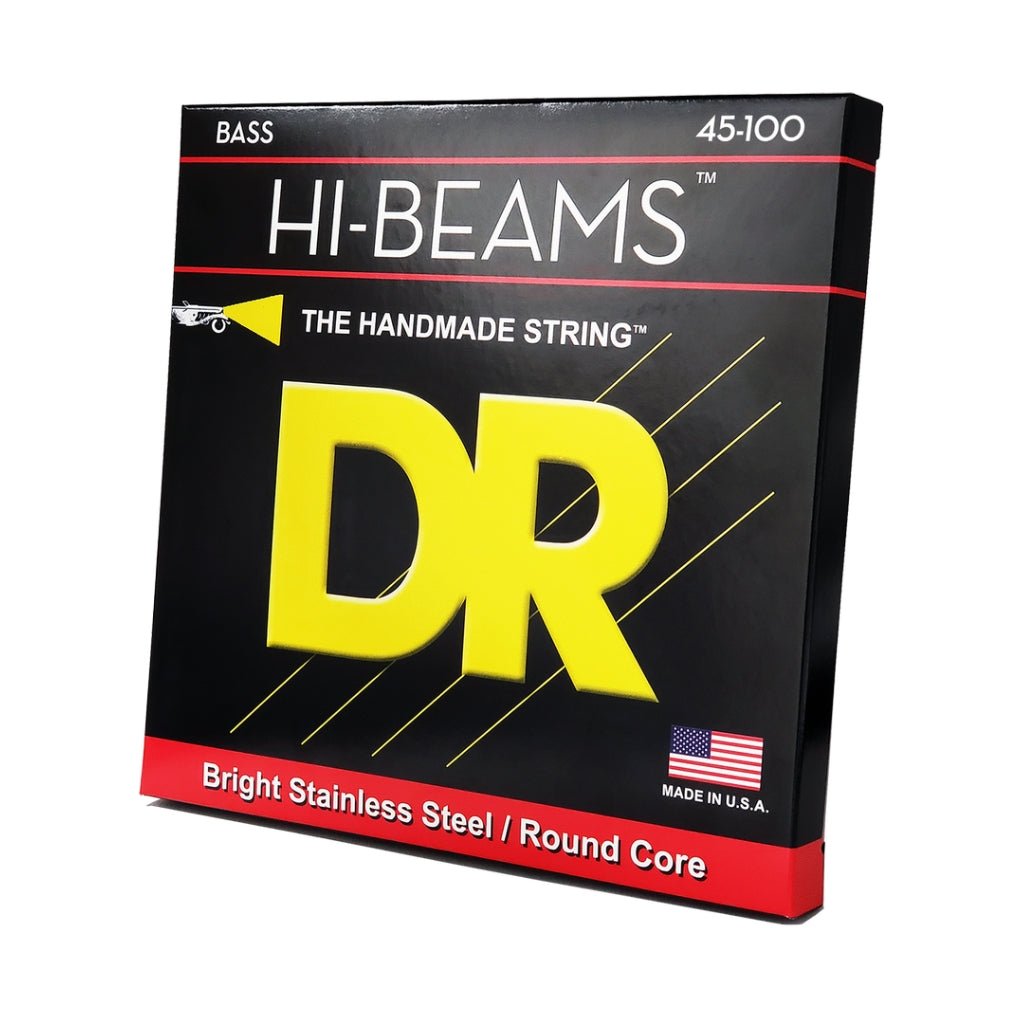 DR Hi-Beam Stainless Steel Bass Guitar Strings - Light to Medium 45-100 Guitar Strings Sky Music