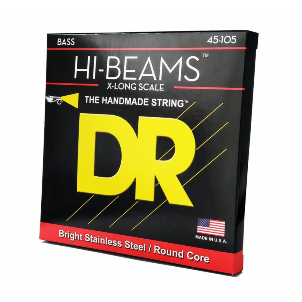 DR Hi-Beam Stainless Steel Bass Guitar Strings - Medium 45-105 Extra-Long Scale Guitar Strings Sky Music