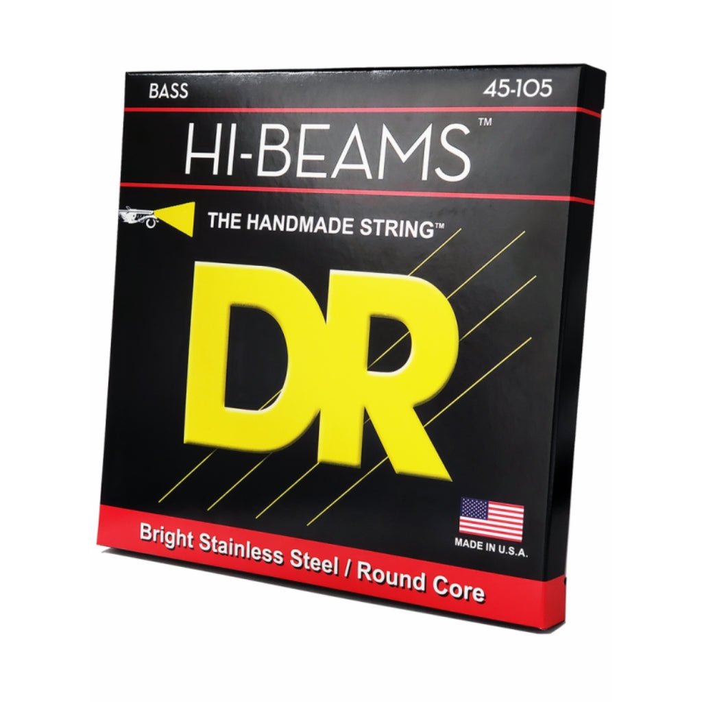 DR Hi-Beam Stainless Steel Bass Guitar Strings - Medium 45-105 Guitar Strings Sky Music