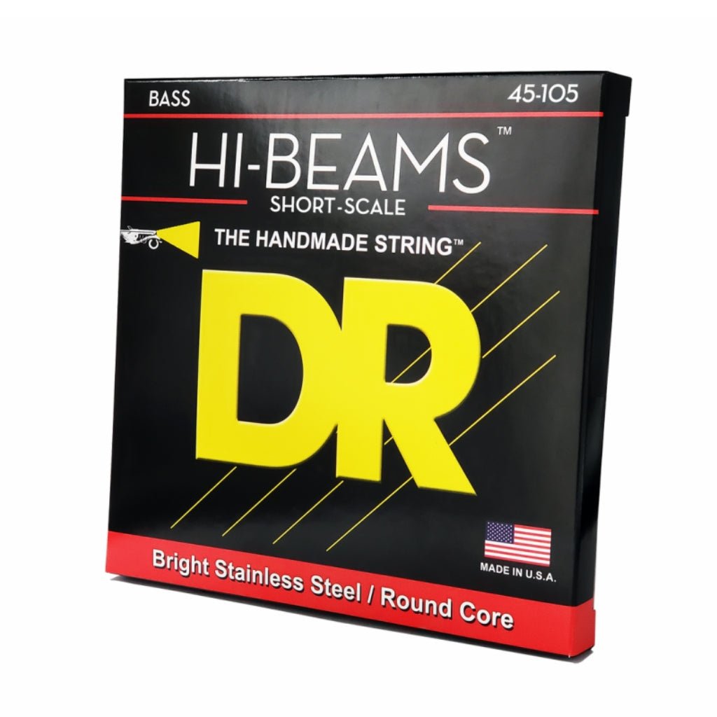 DR Hi-Beam Stainless Steel Bass Guitar Strings - Medium 45-105 Short Scale Guitar Strings Sky Music